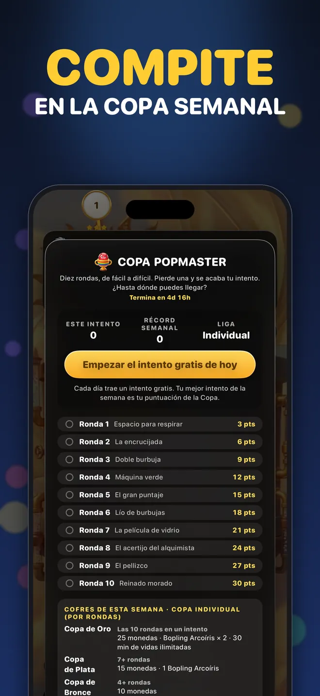 Compite en la copa semanal
